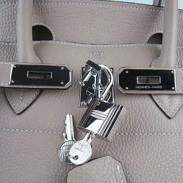 Cheap Hermes Birkin 42cm Replica Togo Leather Bag Grey 62642